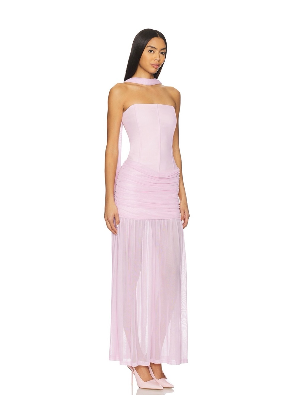 Runaway The Label | Lillie Corset Maxi Dress in Musk